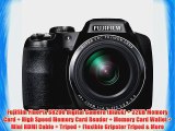 Fujifilm FinePix S8200 Digital Camera (Black)   32GB Memory Card   High Speed Memory Card Reader