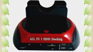 Docooler? Twin IDE/SATA Hard Drive Disk HDD Cloning Docking Station with USB HUB Support 2.5/3.5
