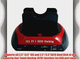 Multifunctional HDD Dock E-sata usb Interface 2-port USB Hub card Reader support 2.5 3.5 Inches