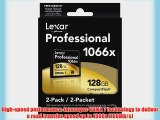 Lexar Professional 1066x 128GB CompactFlash Card LCF128CRBNA10662 - 2 Pack