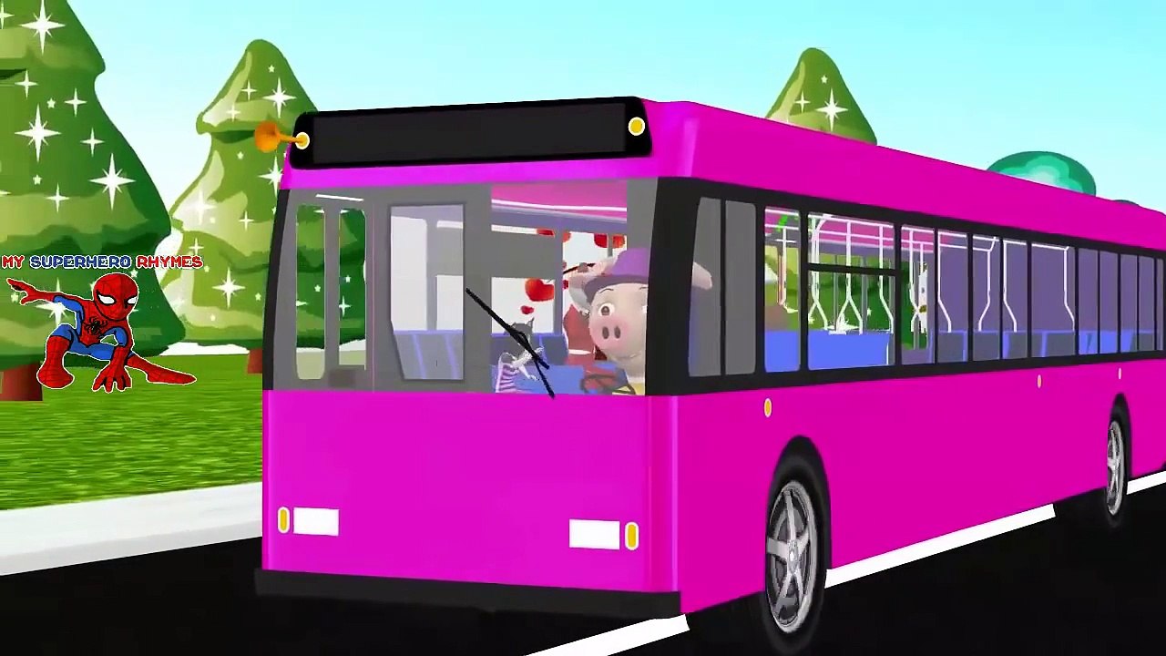 Wheels On The Bus Go Round And Round | 3D Animation Kids' Songs | Nursery Rhymes for Children