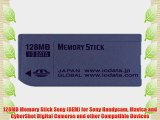 128MB Memory Stick Sony (OEM) for Sony Handycam Mavica and CyberShot Digital Cameras and other