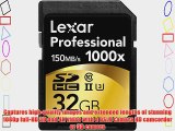 Lexar Professional 1000x 32GB SDHC UHS-II/U3 Card (Up to 150MB/s read) w/Image Rescue 5 Software