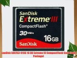 SanDisk SDCFX3-016G 16 GB Extreme III CompactFlash Card (Bulk Package)