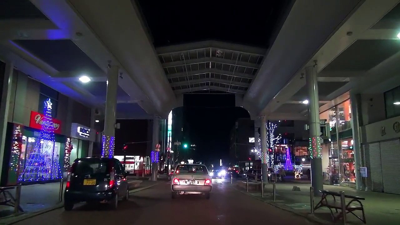 北海道 夜の帯広市内ドライブ 車載動画 2014/12/04
