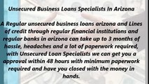 Unsecured Business Loans Specialists In Arizona (866.854.7904)