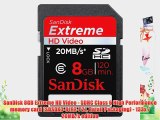 SanDisk 8GB Extreme HD Video - SDHC Class 6 High Performance memory card (SDSDX3-8192-P21 Retail
