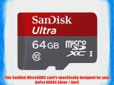 Professional Ultra SanDisk 64GB MicroSDXC GoPro HERO4 Silver / Surf card is custom formatted