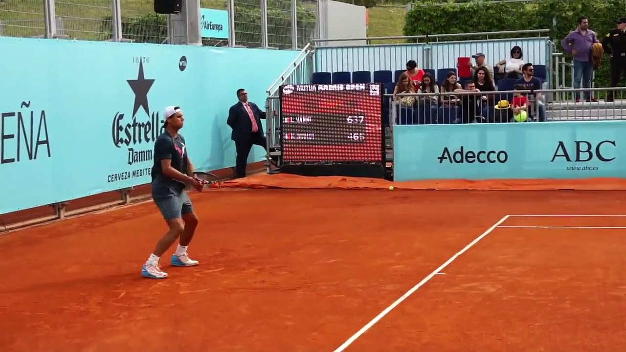 Nadal Training Madrid 2015