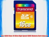 10 PACK Transcend TS16GSDHC10 10 x 16GB SDHC Class 10 Flash Memory Card