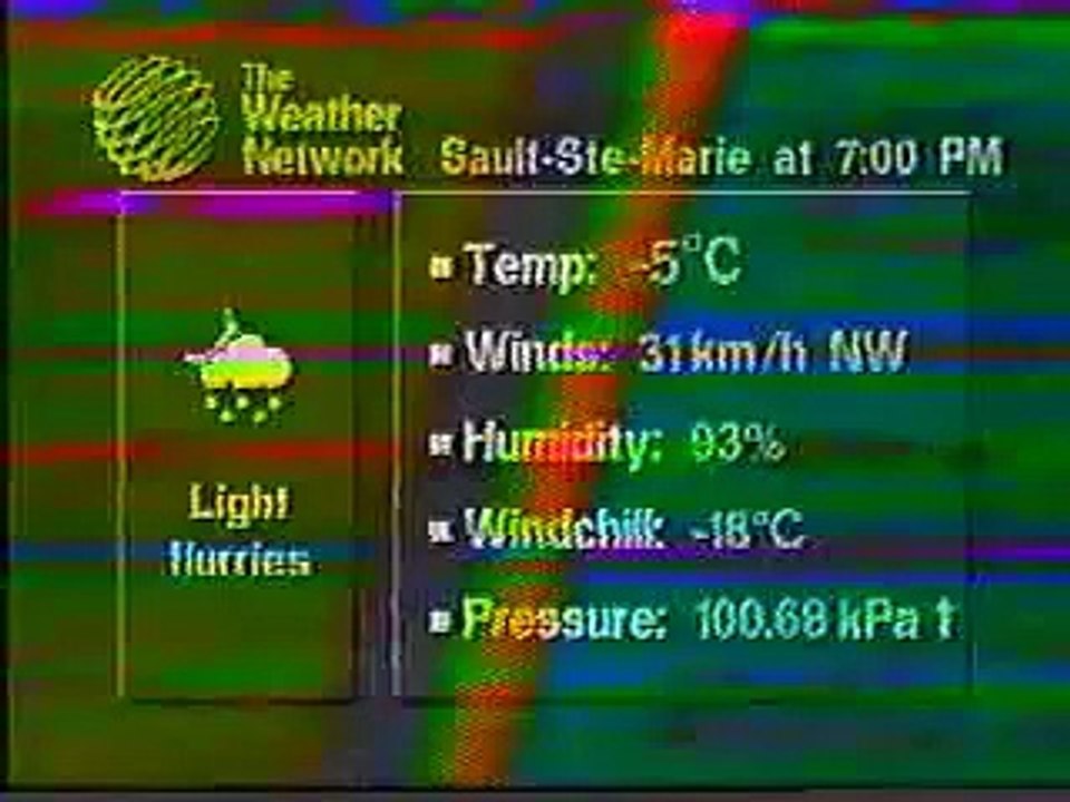 The Weather Network Sault Ste Marie Thu Jan 28 1993