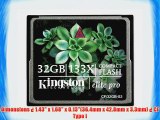 Kingston Elite Pro 32 GB 133x CompactFlash Memory Card CF/32GB-S2