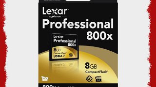 Lexar Professional 800x 8GB VPG-20 CompactFlash Card (Up to 120MB/s Read) w/Free Image Rescue
