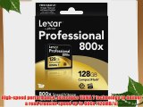 Lexar Professional 800x 128GB VPG-20 CompactFlash Card (Up to 120MB/s Read) w/Free Image Rescue