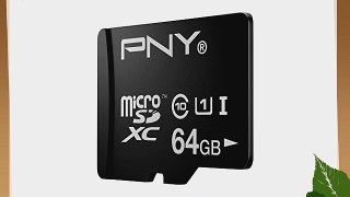 PNY High Performance 64GB High Speed microSDXC Class 10 UHS-1 up to 40MB/sec Flash Memory Card