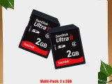 SanDisk SDSDH2-002G-A11 2 x 2GB Ultra II SD Multipack Card (Black)