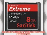 Sandisk 8GB Extreme CF memory card - UDMA 60MB/s 400x (SDCFX-008G Bulk Package)
