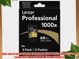 Lexar Professional 1000x 64GB SDXC UHS-II Card LSD64GCRBNA10002 - 2 Pack