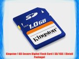 Kingston 1 GB Secure Digital Flash Card ( SD/1GB ) (Retail Package)