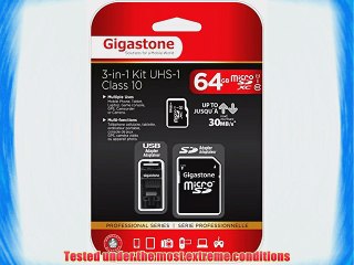 Gigastone 3in1 Class 10 UHS-1 64GB microSD Kit