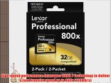 Lexar Professional 800x 32GB CompactFlash Card LCF32GCRBNA8002 - 2 Pack