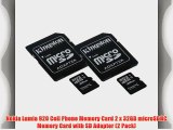 Nokia Lumia 920 Cell Phone Memory Card 2 x 32GB microSDHC Memory Card with SD Adapter (2 Pack)