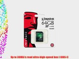 Kingston Digital 64 GB SDHC/SDXC Class 10 UHS-1 Flash Memory Card 30MB/s (SDX10V/64GB)