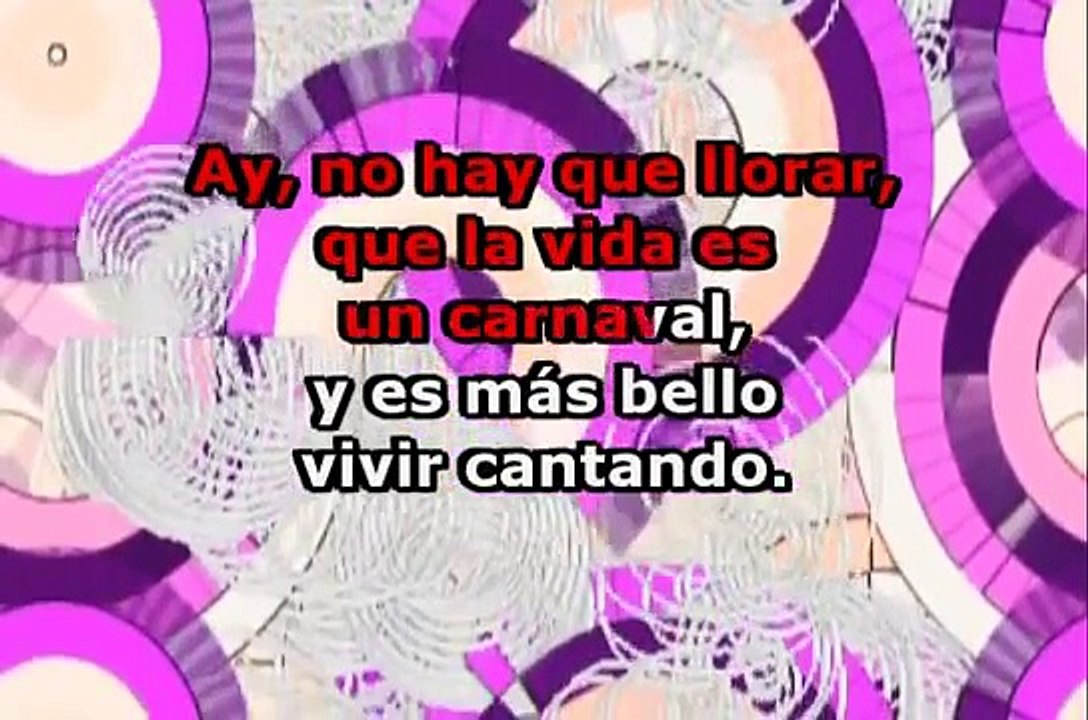 La Vida es un Carnaval (con letra) - Celia Cruz (Karaoke)