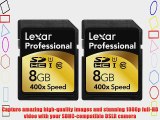 Lexar Professional 400x 8GB SDHC UHS-I Flash Memory Card LSD8GBCTBNA4002 - 2-Pack