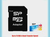 Silicon Power 128GB up to 75MB/s MicroSDXC UHS-1 Class10 Elite Flash Memory Card with Adaptor