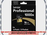 Lexar Professional 1000x 16GB SDHC UHS-II Card LSD16GCRBNA10002 - 2 Pack