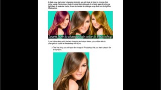 How to Change Hair Color in Photoshop