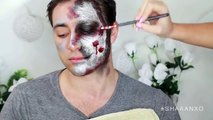 Makeup halloween tutorial   Halloween Terminator Makeup  Creepy Zombie Mime 720p