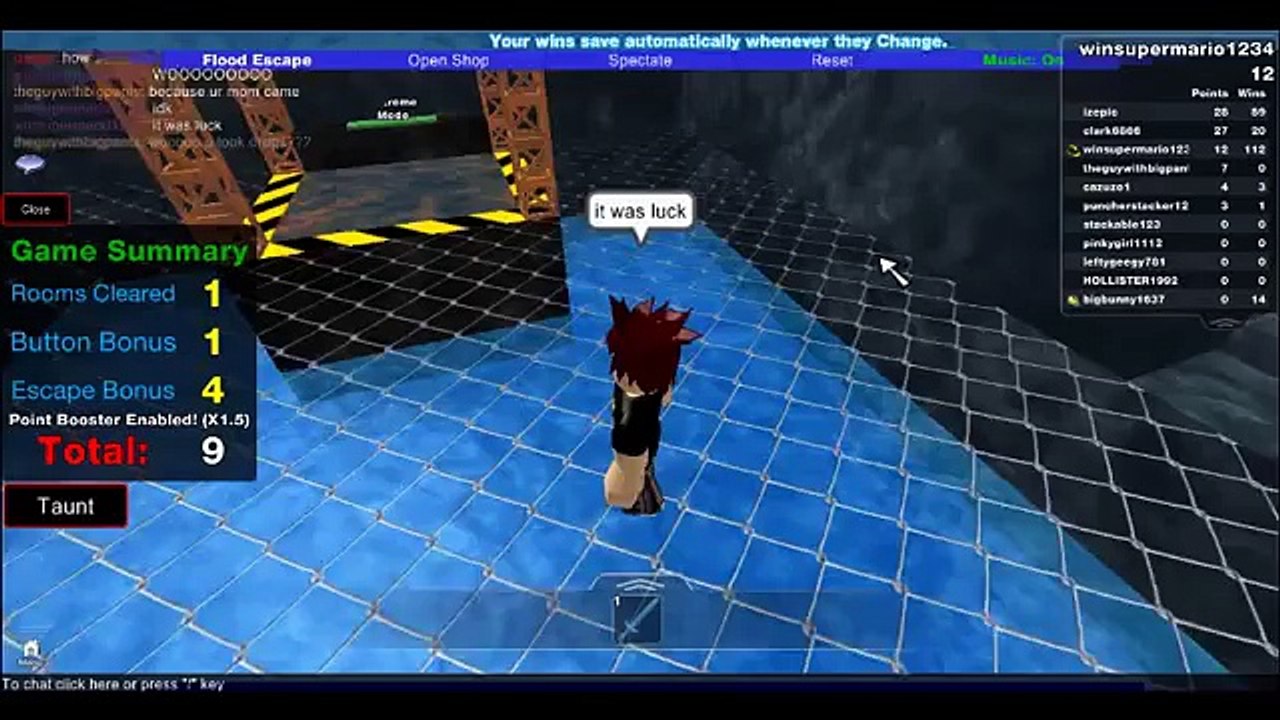 i like flood escape roblox