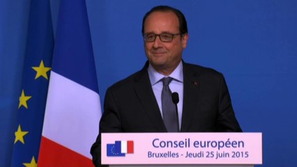 Conférence de presse lors du Conseil européen