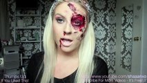 Makeup halloween tutorial   Burnt & Bloody SFX Makeup   Liquid Latex 720p mp4