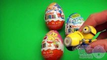Opening 4 HUGE GIANT Kinder Surprise Easter Eggs! With Hello Kitty and Despicable Me Minions Inside!