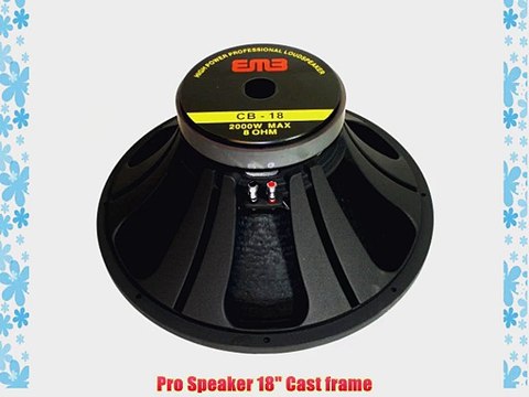 EMB PROFESSIONAL CB-18 18 2000W REPLACEMENT SPEAKER FOR JBL Peavey Cerwin Vega Gemini EMB BMB