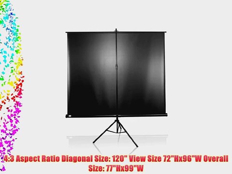Elite Screens T120UWV1 Tripod Series Portable Projection Screen (120 Diag. 4:3 72Hx96W)