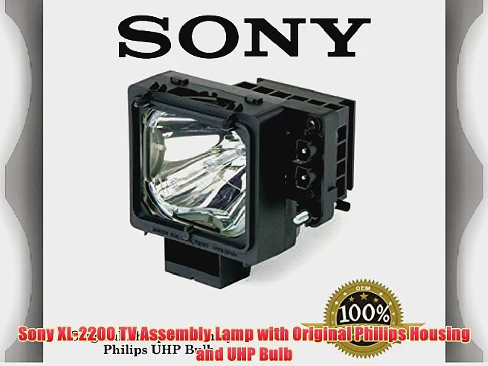 Sony XL-2200 TV Assembly Lamp with Original Philips Housing and UHP Bulb