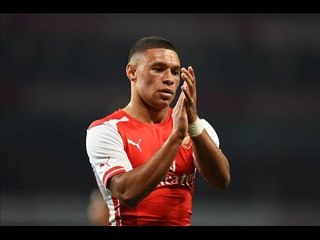 Alex Oxlade-Chamberlain stays behind to talk to Fans.