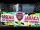 Arsenal Jamaica Banner Signed By Ian Wright Inside Emirates Stadium (Lumos)