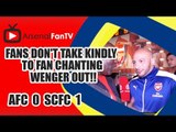 Fans don't take kindly to Fan chanting Wenger Out!! | Arsenal 0 Swansea 1