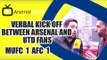 Verbal Kick Off Between Arsenal and Utd Fans | Man Utd 1 Arsenal 1