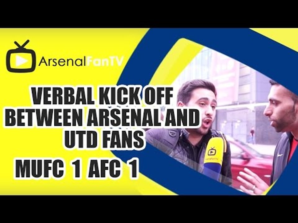 Verbal Kick Off Between Arsenal and Utd Fans | Man Utd 1 Arsenal 1
