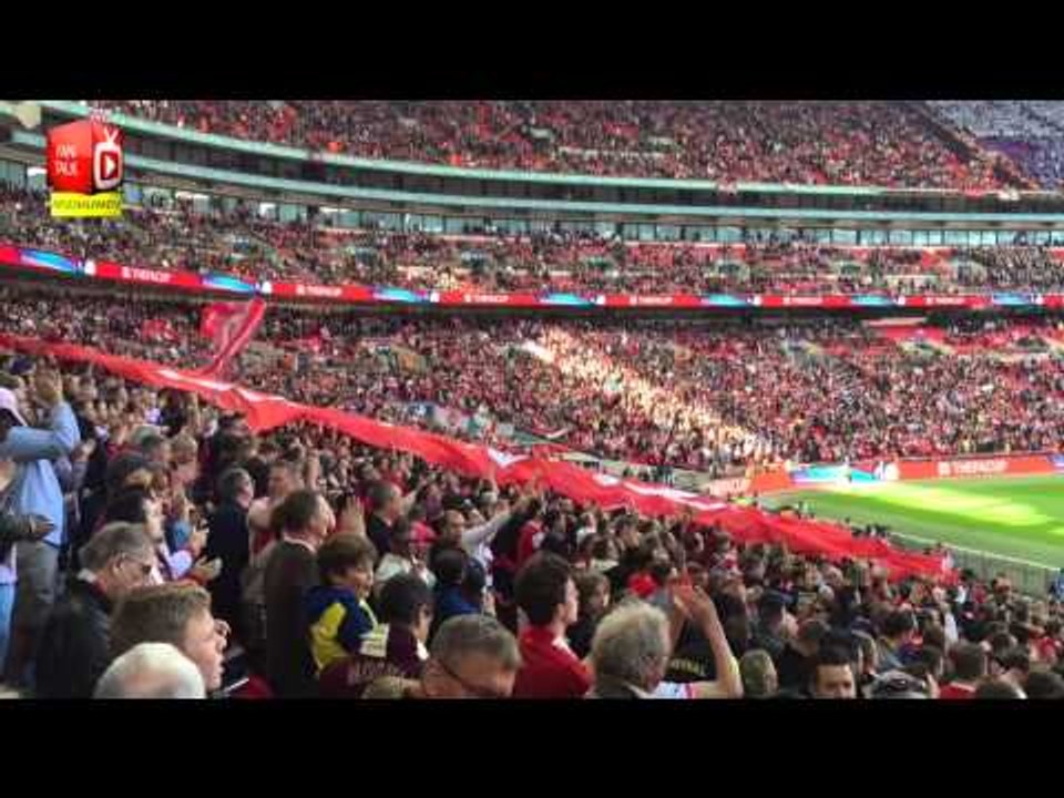 "Red Army" - The Giant Arsenal Flag at the Wembley FA Cup Semi-Final