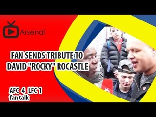 Fan Sends Tribute To David "Rocky" Rocastle | Arsenal 4 Liverpool 1