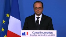 Réaction du président François Hollande à la suite de l'attentat en Isère