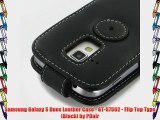 Samsung Galaxy S Duos Leather Case - GT-S7562 - Flip Top Type (Black) by PDair