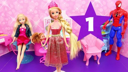 下载视频: Frozen Elsa, Disney Princess Rapunzel & Frozen Kids Krista Barbie Hair Salon Makeover DisneyCarToys